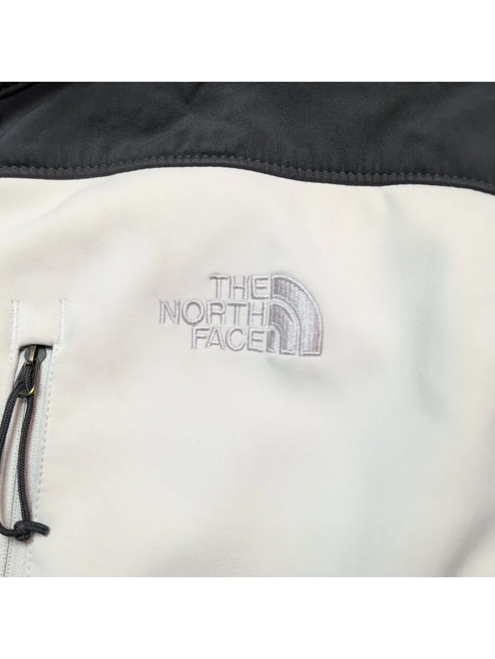 The North Face Apex Soft Shell Jacket Mens XL/TG Gray White Full Zip